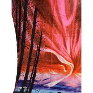 Northern Lights Inspired Fabric Panel By Frond Design Studios 24 x 44"